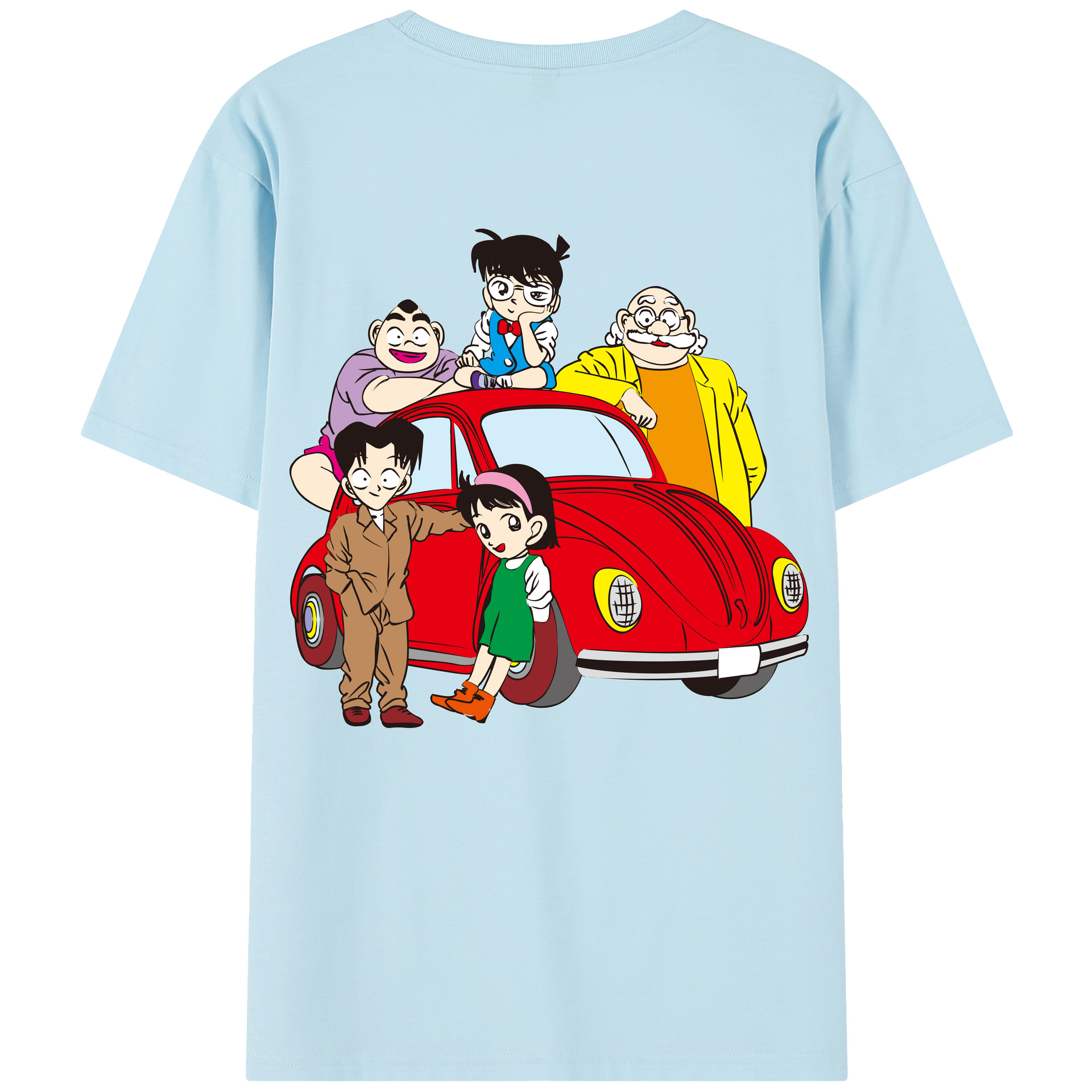 （画像用） 名探偵コナン Detective Conan 綿100％半袖Tシャツ（背面プリント）
